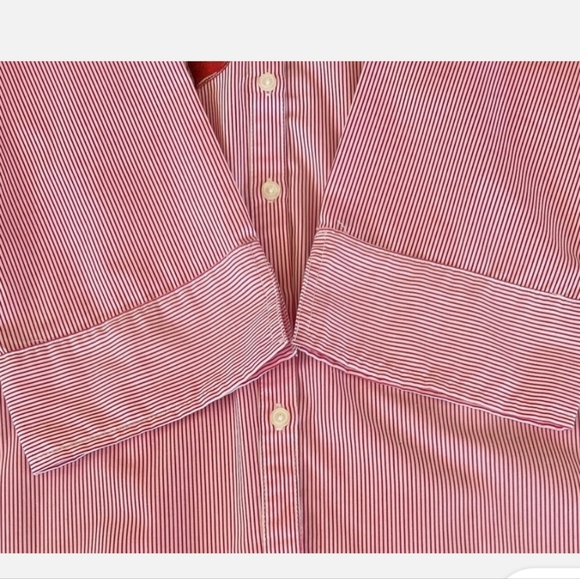 Tia Designs Woman Red Striped Bedazzled Three Embroidered Cardinal Blouse Sz 3X - Picture 4 of 8